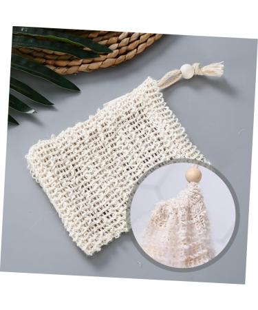BELLIFFY 6pcs Soap Bag Bar Soap Exfoliating Soap Saver Soap Accessory Bubble Net Soap Net Cotton Linen Beige - Buy Online on SooperMarket.com
