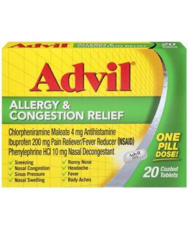 Advil Allrgy Congestion R Size 20ct Advil Allrgy Congestion Relief 20ct