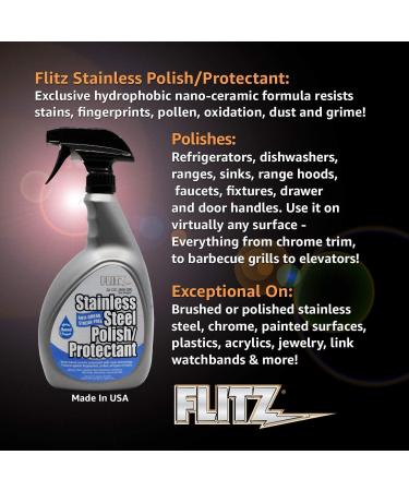 Flitz Stainless Steel Polish - Streak-Free Cleaner for Appliances - 32 oz | Protects Against Fingerprints - Best International Shipping - Buy Online on SooperMarket.com