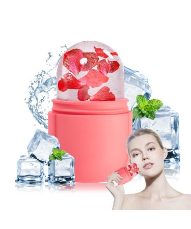 Ice Roller for Face Eye Ice Roller Mold Face Skin Care Kit for Brighten Skin and Enhance Your Natural Glow Remove Fine Lines Shrink Pores Reduce Acne and Lubricate the Skin (Pink)