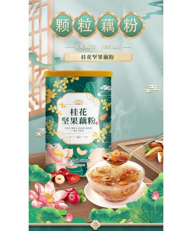 Osmanthus nut Lotus Root Powder Soup Instant Brewed and Ready to eat red jujube nut Soup Rose Flavored Full Belly Snack Fruit Soup Nutritional Breakfast Gift (Osmanthus Lotus Root Powder 2 can) Osmanthus Lotus Root Powder 2 can - Buy Online on SooperMarket.com