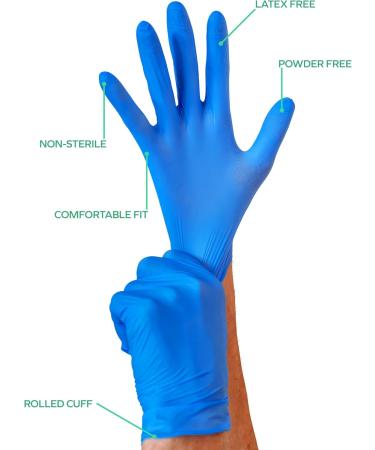 Rhino Blue Nitrile Disposable Gloves (1000 Count) Latex-Free Powder-Free Non-Sterile Cleaning Safety Work Gloves Large - Buy Online on SooperMarket.com
