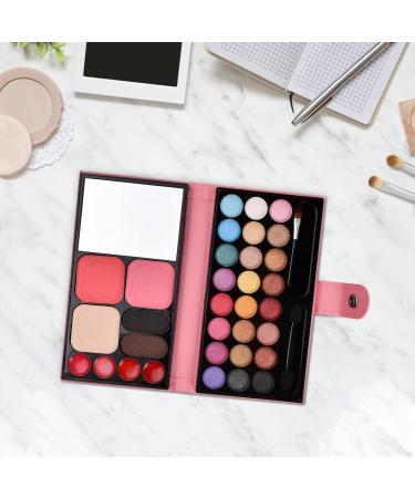 Kioiner 33 Colors Makeup Palette Kit for Girls Women Include Eyeshadow Lipstick Shading Powder Portable Wallet Cosmetic Make up Palette with Mirror and Brushes for Daily Use - Buy Online on SooperMarket.com