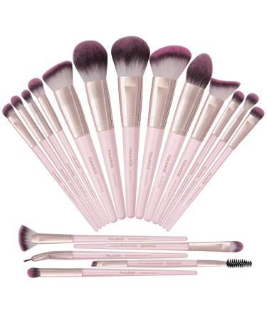 Brush Set Makeup Maange 18pcs Make Up Pinula Premium Synthetic Foundation make-up brush concealer eyeshadow make up brush sets rosa-1