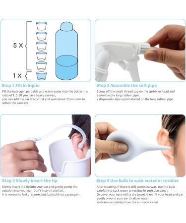 TopQuaFocus 500ml Earwax Remover Ear Cleaner Irrigation Tool Ear wax Removal Flushing System Earwax Cleaning Spray Bottles Ear Flush System for Adults & Kids (16.9oz) - Buy Online on SooperMarket.com