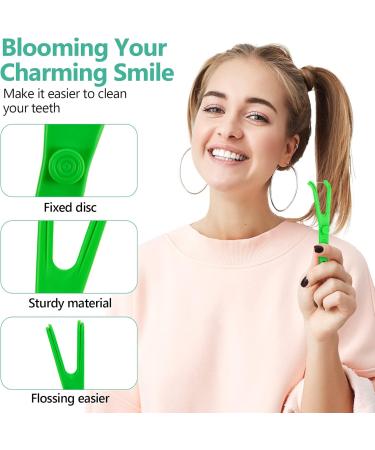 Chengu 16 Pieces Reusable Dental Floss Holder Set - Eco-Friendly Flossmate Handles for Effective Oral Care (Blue Green) - International Shipping Available - Buy Online on SooperMarket.com