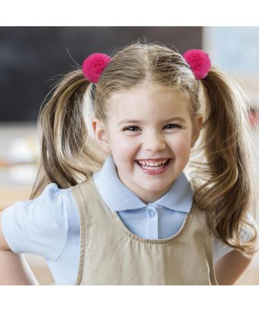 Fur Hair Bobbles for Girls 4 Pairs Cute Hair Ties with Fur Ball Elastic Ponytail Holders Hair Band for Girls Hair Accessories Cute Hair Ties - Buy Online on SooperMarket.com