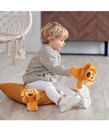 Lilizzhoumax Simulation Puppy Hand Puppet - Interactive Plush Dog Toy for Kids | Role-Playing & Early Education Fun - Buy Online on SooperMarket.com