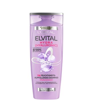 L'Or al Paris Elvital Moisturizing shampoo for shiny and healthy hair with hyaluron for a moisture boost Hydra Hyaluronic 300 ml 300 ml (1 Pack)