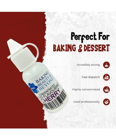 Baking Beauty and Beyond Concentrated Food Flavouring Oil - Dozen of Professional Quality Food Grade Flavouring Oil for Candy Making Baking Cooking Lip Balm and Lip Gloss - Cherry (50ml) - Buy Online on SooperMarket.com