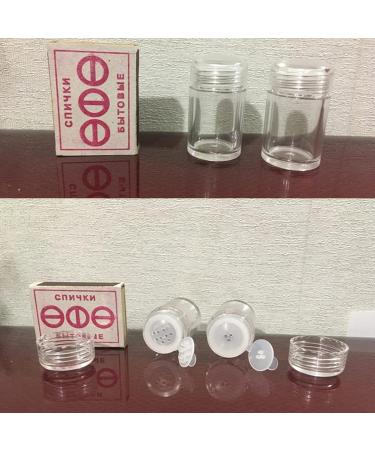 6 Pieces 10ml Mini Refillable Empty Loose Powder Bottles - Travel Cosmetic Containers for Glitter & Eyeshadow - Buy Online on SooperMarket.com