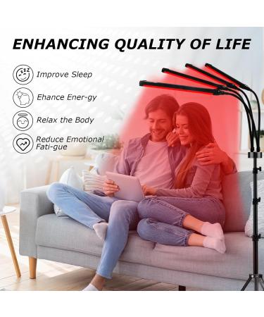 Shyineyou Red Light Lamp 180LEDs 660&850 Infrared Light Lamp with Stand(15"-60") Deep Red Light Lamp for Home/Office Use - Buy Online on SooperMarket.com