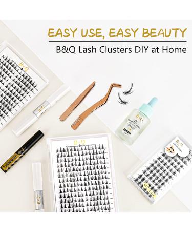 72 D Curl Individual Cluster Lashes - Soft DIY Natural Eyelash Extensions - B&Q Lash Clusters - UK-FD-B41-D-16 - Buy Online on SooperMarket.com