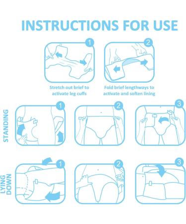 LittleForBig Adult Printed Diapers - 10 Pack Potty Pants (Medium 71-96 CM) Blue - International Shipping Available - Buy Online on SooperMarket.com