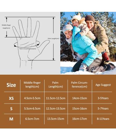 TBOONOR Winter Gloves for Kids | Warm Waterproof & Windproof Skiing Gloves for Boys & Girls (Ages 6-8) - Ideal for Outdoor Sports - Buy Online on SooperMarket.com