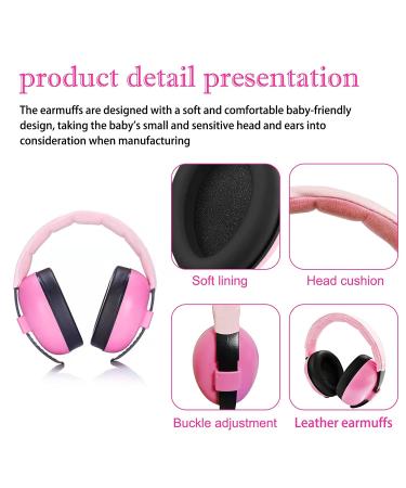 Baby Noise Cancelling Headphones - Toddler Ear Protection (0-3 Years) - Pink Earmuffs - Buy Online on SooperMarket.com