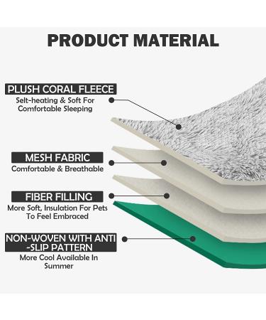 Self Warming Cat Bed & Calming Mat - Extra Warm Self Heating Pad for Cats & Small Dogs - Gray - Buy Online on SooperMarket.com