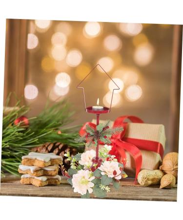 LIFKICH Artificial Garland Ornament Rings Wedding Decorations Candle Holders Candlesticks Eucalyptus Boho Decor Candle Wreath Wedding Party Decoration Plastic Front Door Flowers Picture 1 23.00X23.00X8.00CM - Buy Online on SooperMarket.com