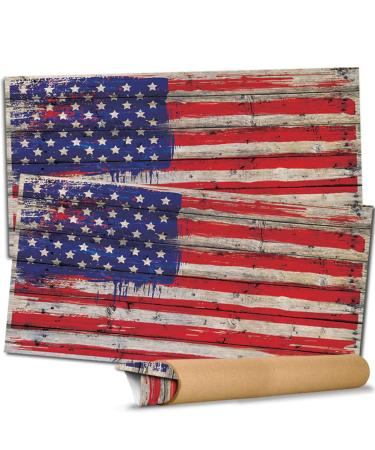 Pixelverse Design Cornhole Board Skin Wrap Decal - Bean Bag Toss Game Tournament Vinyl Sticker - Weatherproof Fade Resistant USA Flag - for Children Adults Festivals & Bars - 24.5x48.5 (Pack of 2)