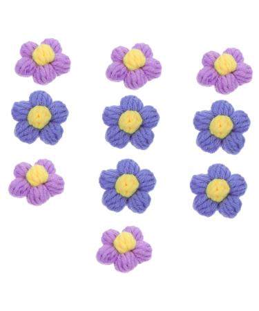 Cabilock 10pcs Hairpin Accessories Ornament Sew on Floral Patches Kids DIY Hair Pin Materials Clothing Button Assorted Color 4 4X4cm