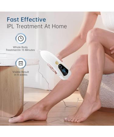 LUBEX IPL Hair Removal Device with Ice Cooling System - 3-in-1 Functions, 9 Energy Levels, Painless Hair Removal for Face, Bikini Line - Women & Men (A-white) - Buy Online on SooperMarket.com