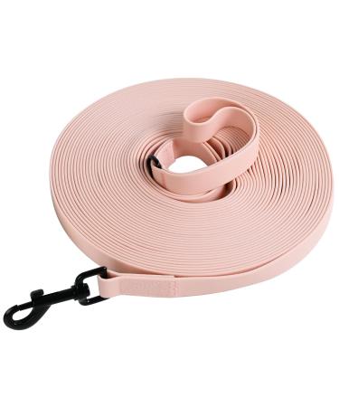 Tag trag lines for dogs drag line 5m/10m/15m/20m with handle and D-ring waterproof and easy to clean dog leash training leash for small medium-sized dogs (pink 5m) 5m pink