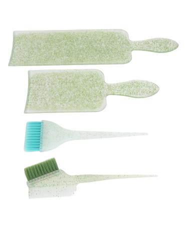 Hair Highlighting Board Kit Bleaching Foiling Tinting Hair Coloring Board Set for Beauty Salon (Green)