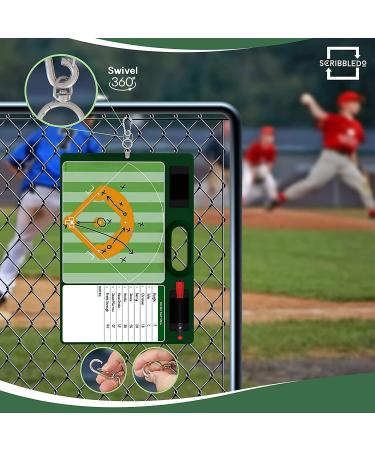 Baseball Coaches Dry Erase Board 15x10.5 - Double Sided Lineup Board with Markers | Coaching & Scorekeeping Equipment - Buy Online on SooperMarket.com