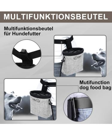 GOTRUST Treat Pouch for Dog Training Dog Treat Bags Small Pet Puppy Treat Pouch Bag Waterproof Dog Walking Pouches with Adjustable Waist Belt and Built-in Dog Waste Bag Dispenser Gray - Buy Online on SooperMarket.com