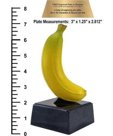 Top Banana Award Trophy - 7 Inch Tall | Engraved Plate Included - Buy Online on SooperMarket.com