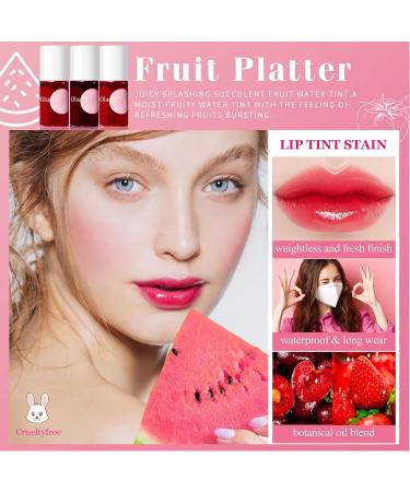 ZARICS 4 Colors Lip Tint Stain Set - Korean Lip Gloss & Multi-Use Lip and Cheek Tint | Long-Lasting Waterproof High Pigment Makeup - Buy Online on SooperMarket.com