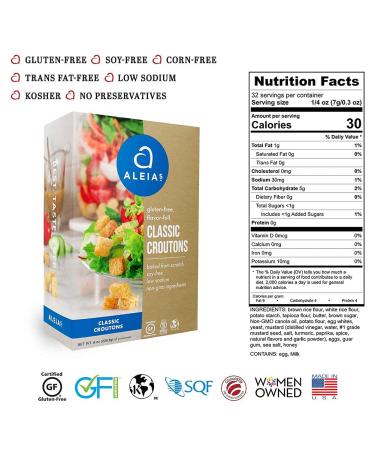 ALEIA'S Best Taste Ever Classic Croutons - Gluten Free 8oz/2 Pack - Buy Online on SooperMarket.com