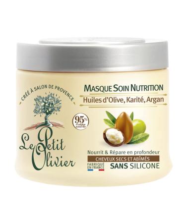 Le Petit Olivier Nutrition Mask for Dry and Damaged Hair 11.15 oz - Hair Moisturizer - Rich in Olive Shea Argan Oils - Paraben Sulfate-Free - Natural Ingredients - 1 Minute Efficiency - Hair Mask
