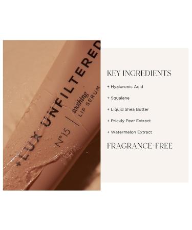 Lux Unfiltered N 15 Soothing Lip Serum | Fragrance Free Vegan Balm | Hyaluronic Acid, Squalane, Liquid Shea Butter | Hydrating & Moisturizing Formula - Buy Online on SooperMarket.com