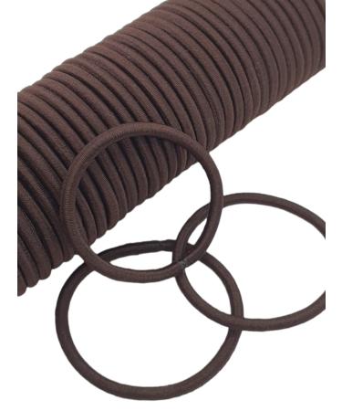 36 PCS Hair Elastics 3mm Elastic Hair Ties Ponytail Holders Bulk Hair Ties No Metal Gentle Elastics Hair Bands for Women Men Girls Kids (Brown)