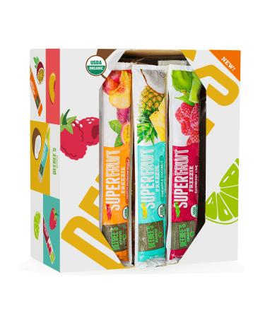 DeeBee's Organics Tropical SuperFruit Freezie, 100% Real Fruit Freezer Pops, No Added Sugar (Pack of 30)