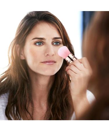 Veeteah Portable Makeup Brush Small Multipurpose Cosmetics Brushes | Portable Face Makeup Brushes Beginner Friendly Powder Brush for Home Travel Gold - Buy Online on SooperMarket.com