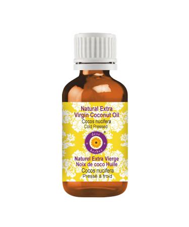 Deve Herbes Natural Extra Virgin Coconut Oil (Cocos nucifera) Cold Pressed 100ml (3.38 oz) 100ml (3.38 oz) with Plastic Euro Dropper