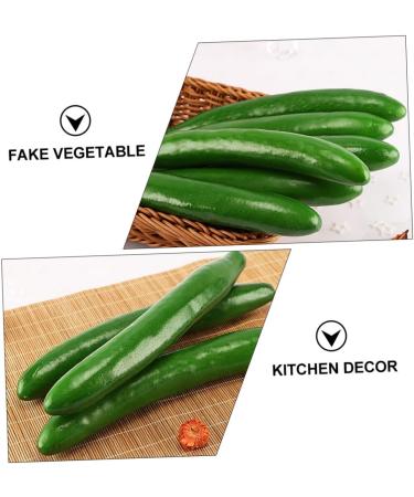 Abaodam 20 Pcs Cucumber Model Green Plants Lifelike Vegetables Realistic Vegetable Window Fake Cucumber Greenx2pcs 24X3CMx2pcs - Buy Online on SooperMarket.com