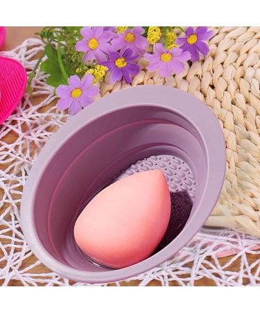 Jomewory Makeup Brush Cleaner Cosmetic Brushes Scrubber Bowl Portable Cleansing Mats Washing Tool For Women's Brushes Sponge and Puff Purple - Buy Online on SooperMarket.com
