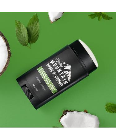 Natural Deodorant for Men - Aluminum Free - Made with Simple Plant-Based Ingredients & Peppermint Essential Oil - Made in USA - Woodland Mint Scent - 2 .65 oz - Buy Online on SooperMarket.com
