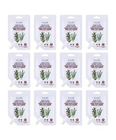 Soo'AE Soothe Tea Tree Rosemary Hair Mask 12 Count 0.40 Ounce (Pack of 12) Tea Tree Rosemary