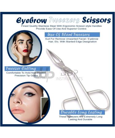 DDP Slant Scissor Tweezers 0.03 lb - Professional Eyebrow Grooming Tool - Buy Online on SooperMarket.com