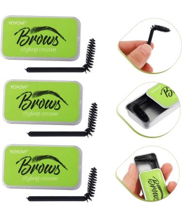 Beavorty 3 Sets natural mascara brow styling soap gelt eyebrow kit the brow glue makeup eyebrow soap - Buy Online on SooperMarket.com
