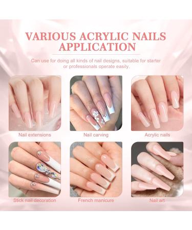 Saviland Nudes Acrylic Powder 150g/5.29OZ - Nail Extension Kit for 3D Carving & Nail Art - Buy Online on SooperMarket.com