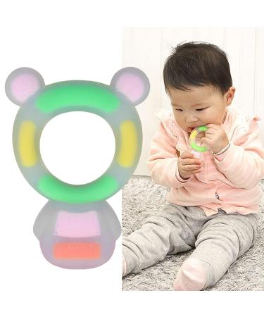 Baby Chew Toy - BPA Free Teether Soft Texture Cartoon Bear for 0-6 Months - Safe & Adorable (Pink) - Buy Online on SooperMarket.com