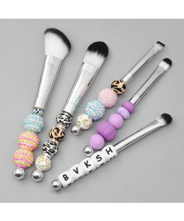 Beaded Cosmetic Brush Metal Handle Makeup Brush Perfect For Contouring Defining Blending Concealer Brush - Buy Online on SooperMarket.com