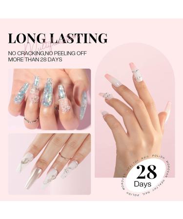 Morovan Solid Builder Gel Kit - Non Stick Gel for Nails with Nail Tips, Chrome Powder, Glitter Sequins - Strengthen Nail Art - 3 Colors - Buy Online on SooperMarket.com