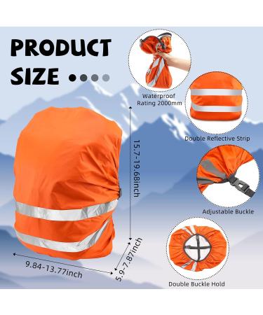 Kigeli 4 Pcs Rainproof Backpack Cover for 35-50L Backpacks - Ideal for Hunting, Camping, Hiking, Biking - Reflective Straps, Anti-Slip Buckles - Buy Online on SooperMarket.com
