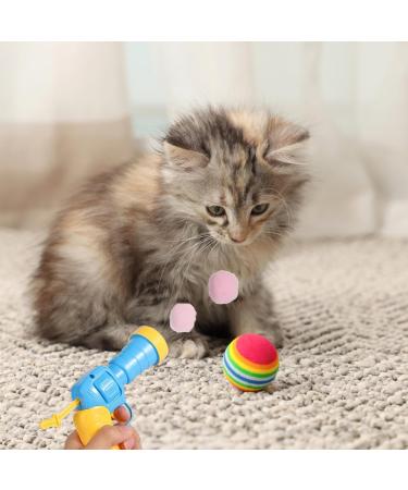 LPMXYW 35pcs Cat Ball Gun Interactive Toy Plush Ball Shooting Gun for Cats Cat Toy Launcher Launcher Cat Colorful Plush Toy Balls for Funny Cat Toys Indoor Kitten for Training Playing Pet Supplies - Buy Online on SooperMarket.com